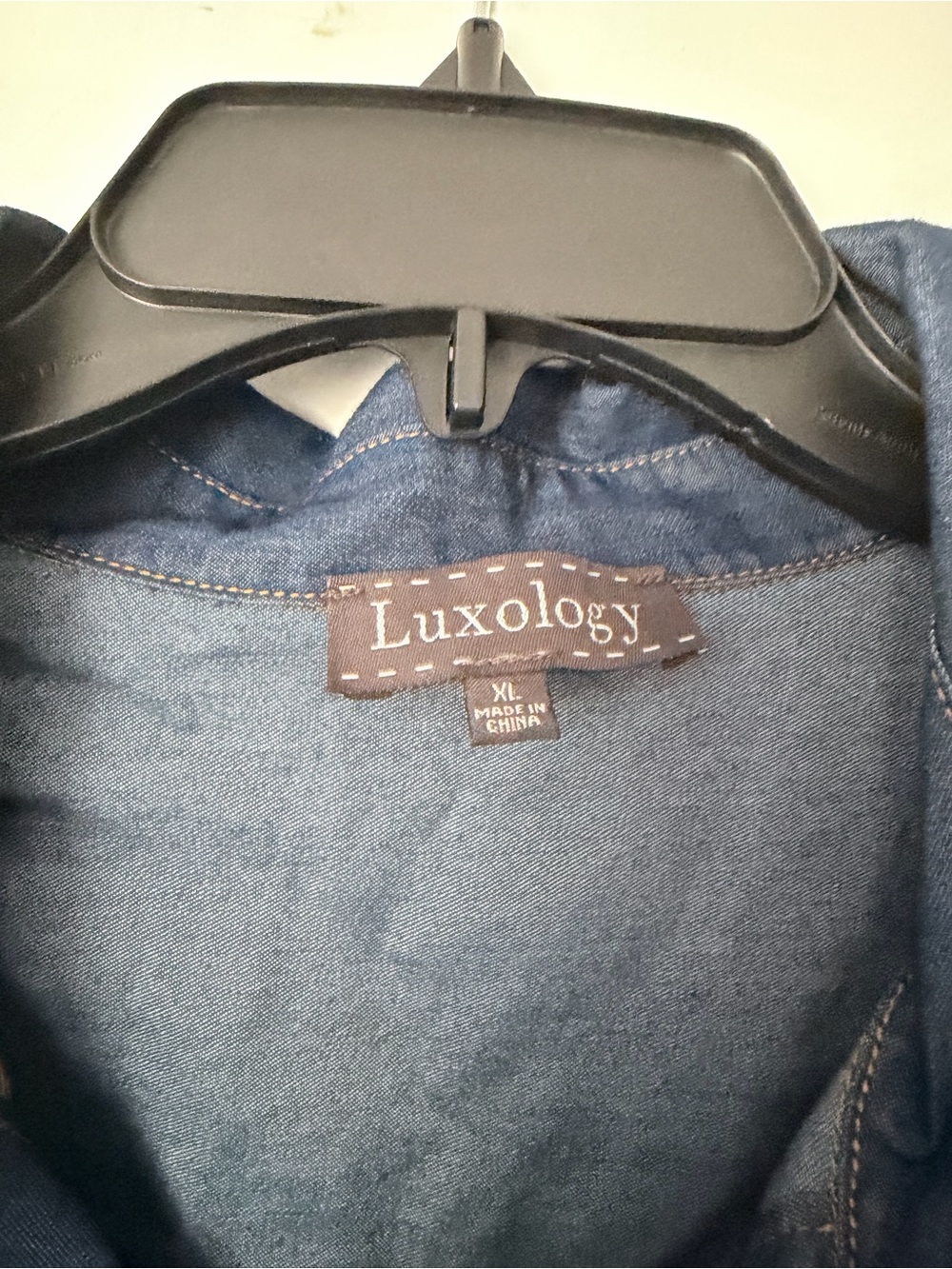 Luxology Navy Button-Front Tunic - Picture 4 of 6